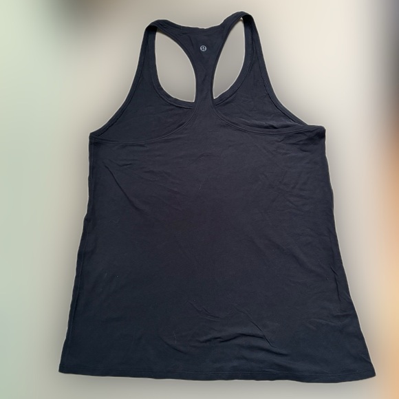 Lululemon Black Racerback Tank Work Out Activewear Athleisure Top Size 12 - Picture 2 of 8